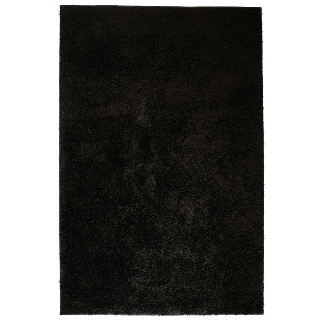 Shaggy tæppe 140 x 200 cm sort