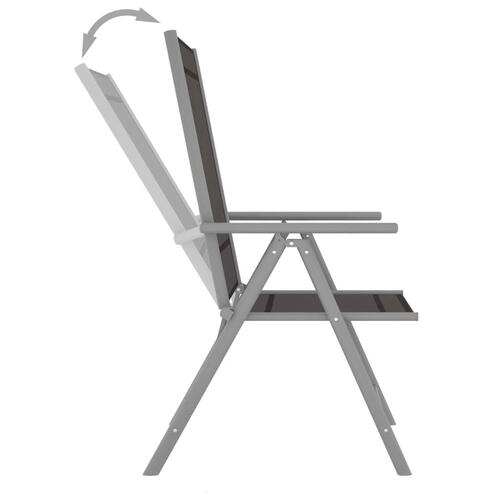 Foldbare havestole 6 stk. textilene sort