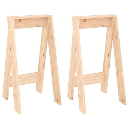 Taburetter 2 stk. 40x40x75 cm massivt fyrretræ
