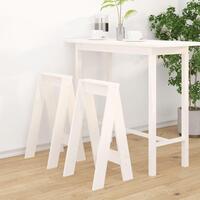 Taburetter 2 stk. 40x40x75 cm massivt fyrretræ hvid