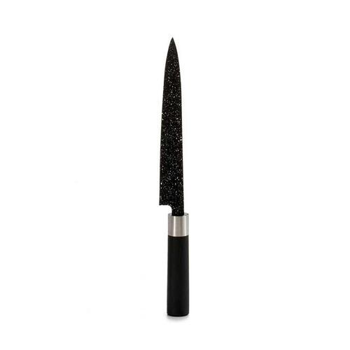 Køkkenkniv Marmor 3,5 x 33,3 x 2,2 cm Sølvfarvet Sort Rustfrit stål Plastik (12 enheder)