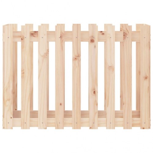 Højbed med stakitdesign 100×50×70 cm - massivt fyrretræ (ubehandlet)