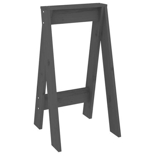Taburetter 2 stk. 40x40x75 cm massivt fyrretræ grå