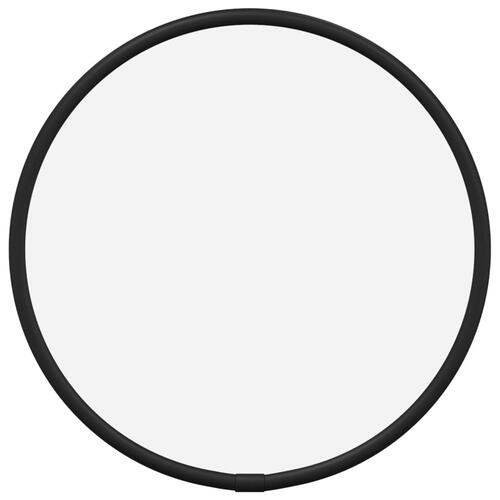 Vægspejl Ø 20 cm rundt sort