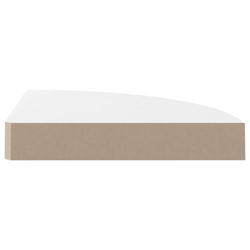Hjørnehylde 25x25x3,8 cm MDF hvid højglans