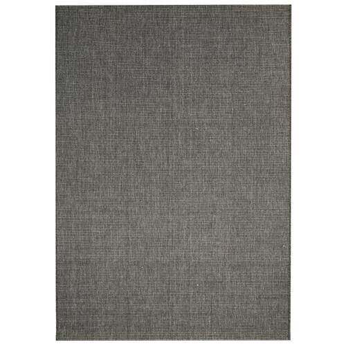 Tæppe sisallook indendørs/udendørs 140 x 200 cm mørkegrå
