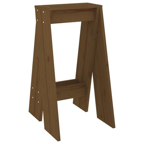 Taburetter 2 stk. 40x40x75 cm massivt fyrretræ gyldenbrun
