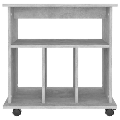 Rulleskab 60x45x60 cm konstrueret træ betongrå