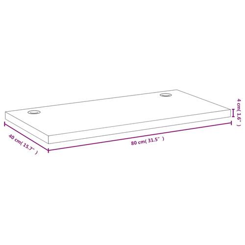 Bordplade til skrivebord 80x40x4 cm bambus