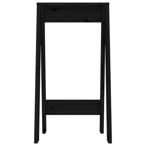 Taburetter 2 stk. 40x40x75 cm massivt fyrretræ sort