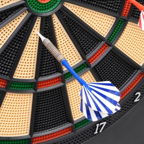 Elektronisk dartskive med dartpile polypropylen sort