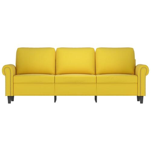 3-personers sofa 180 cm velour gul