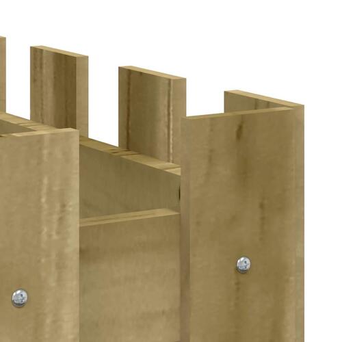 Højbed med stakitdesign 150x50x50 cm imprægneret fyrretræ