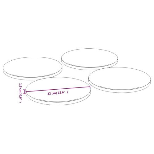 Pizzatallerkener 4 stk. Ø32x1,5 cm bambus