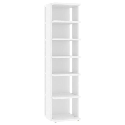 Skoskabe 2 stk. 27,5x27x102 cm konstrueret træ hvid