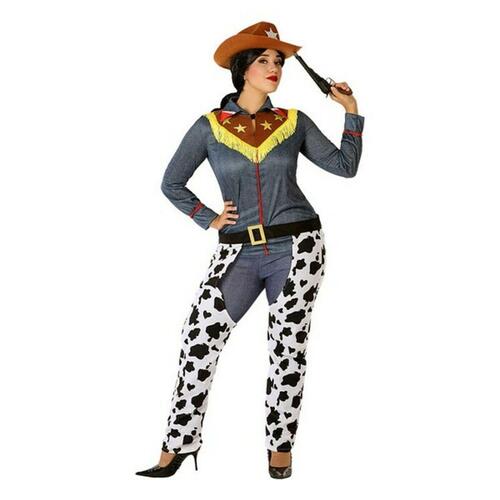 Kostume til voksne 114517 Cowboy kvinde Hvid XL (OUTLET A+)