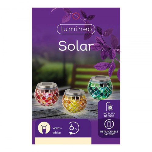 Solcellelampe til have - Lumineo Mosaik 9 cm