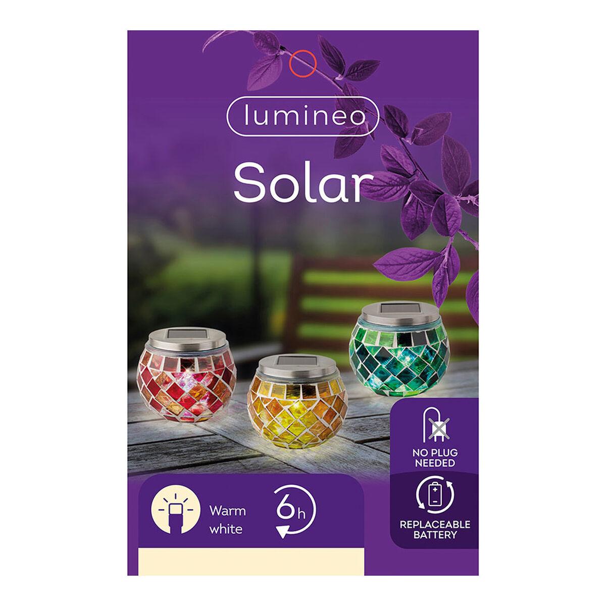Solcellelampe til have - Lumineo Mosaik 9 cm