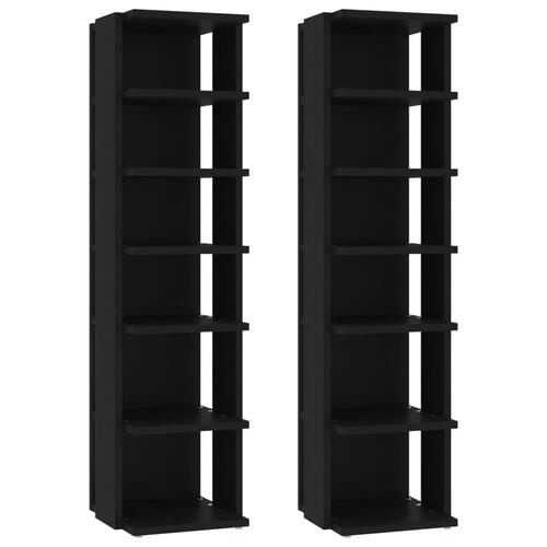 Skoskabe 2 stk. 27,5x27x102 cm sort