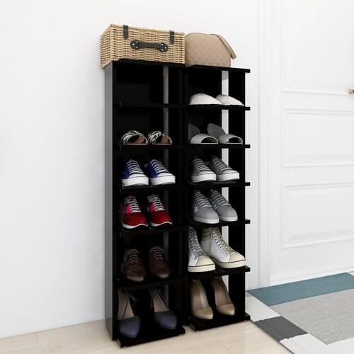 Skoskabe 2 stk. 27,5x27x102 cm sort