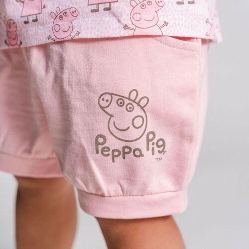 Sæt med tøj Peppa Pig Pink 12 måneder
