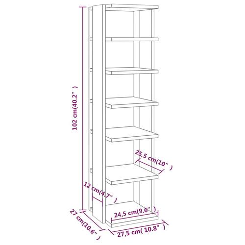 Skoskabe 2 stk. 27,5x27x102 cm sort