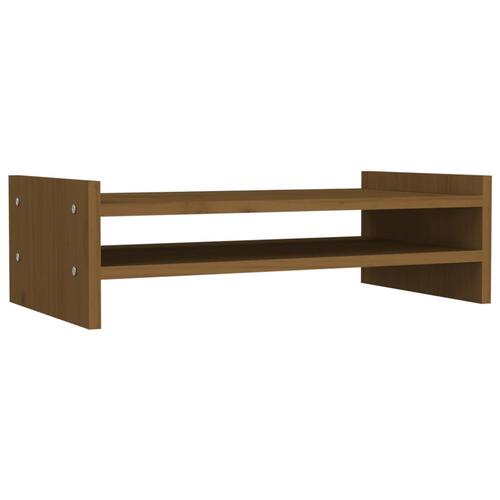 Skærmholder 50x27x15 cm massivt fyrretræ gyldenbrun