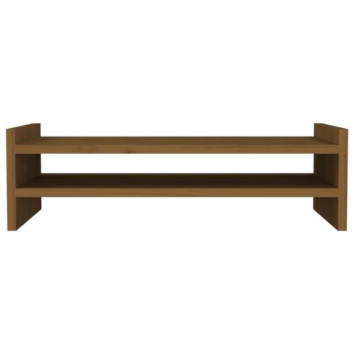 Skærmholder 50x27x15 cm massivt fyrretræ gyldenbrun