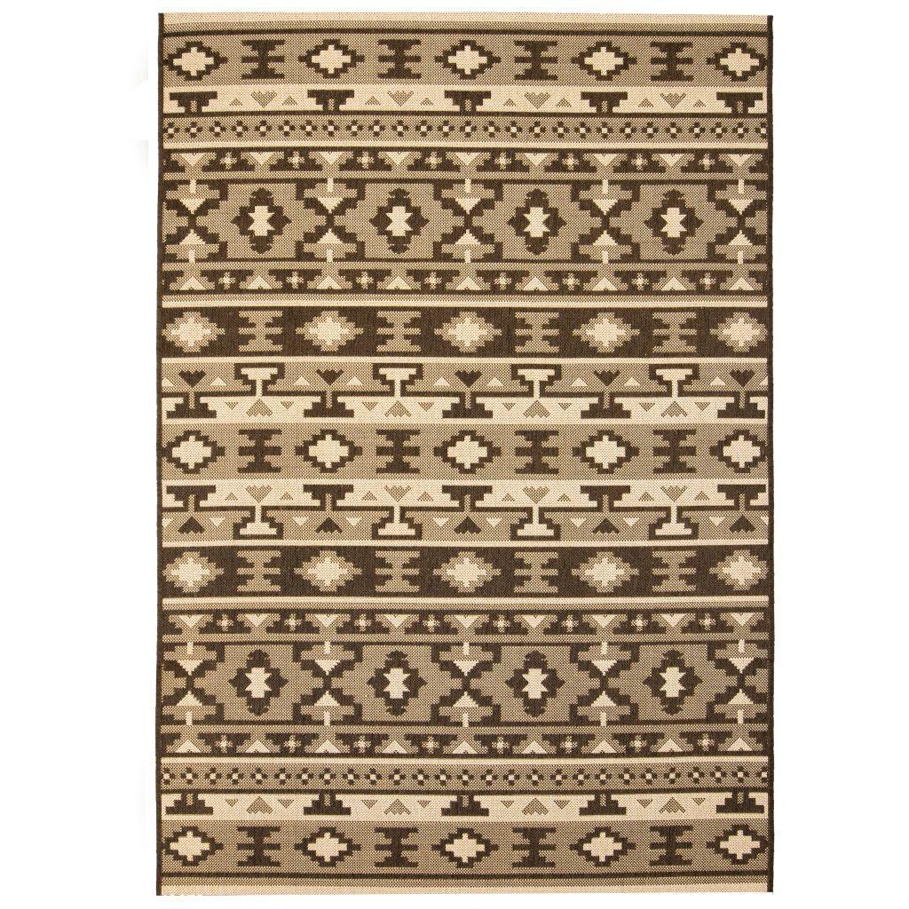 Tæppe sisallook indendørs/udendørs 160 x 230 cm etnisk design