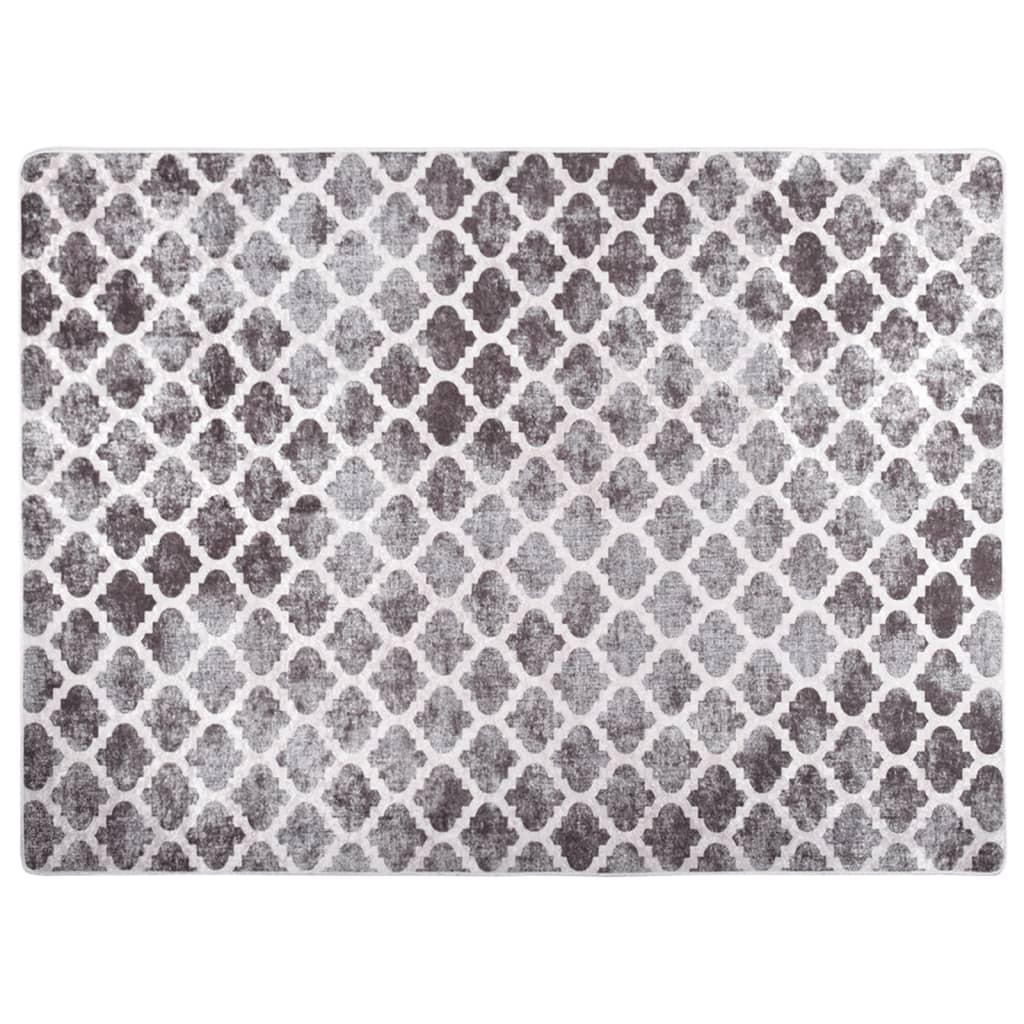 Gulvtæppe 150x230 cm vaskbart og skridsikkert flerfarvet