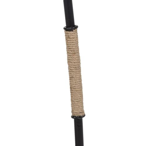 Sofabord 40,5 x 40,5 x 66 cm Natur Sort Træ Jern