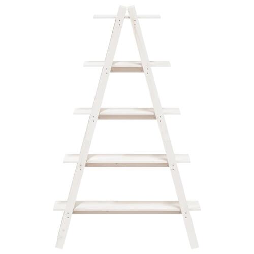 A-formet reol med 5 hylder 110x40x180,5 cm massivt fyrretræ