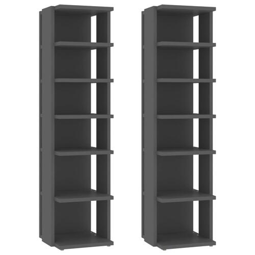 Skoskabe 2 stk. 27,5x27x102 cm sort