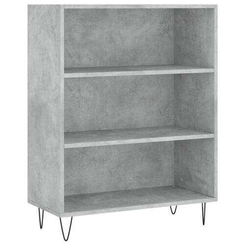 Reol 69,5x32,5x180 cm konstrueret træ betongrå