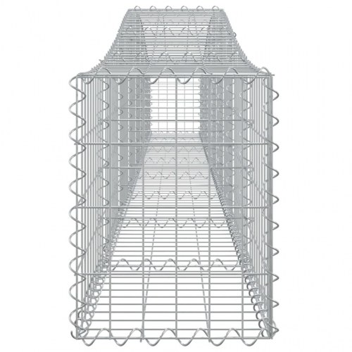 Buet gabionkurv 400×30×40/60 cm - galvaniseret jern