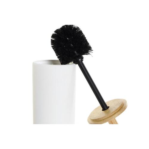 Toiletbørste 10 x 10 x 38 cm Natur Hvid Stentøj