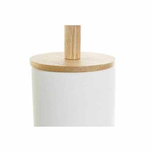 Toiletbørste 10 x 10 x 38 cm Natur Hvid Stentøj
