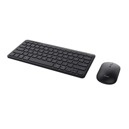 Tastatur og mus Trust Lyra Sort Monochrome Engelsk QWERTY