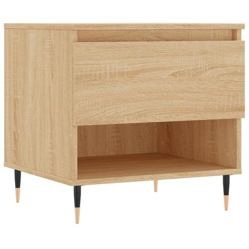 Sofaborde 2 stk. 50x46x50 cm konstrueret træ sonoma-eg