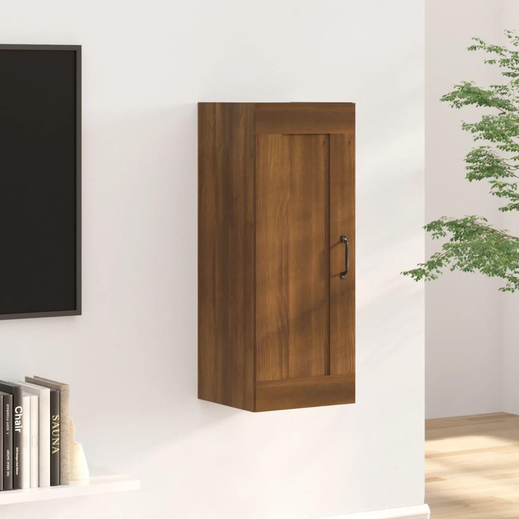 Vægskab 35x34x90 cm konstrueret træ brun egetræsfarve