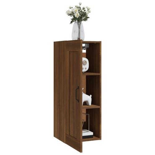 Vægskab 35x34x90 cm konstrueret træ brun egetræsfarve