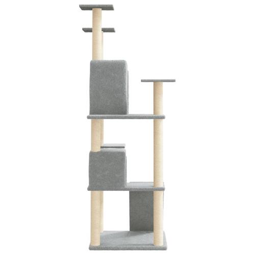 Kradsetræ med sisalstolper 153 cm lysegrå