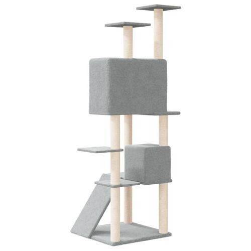 Kradsetræ med sisalstolper 153 cm lysegrå