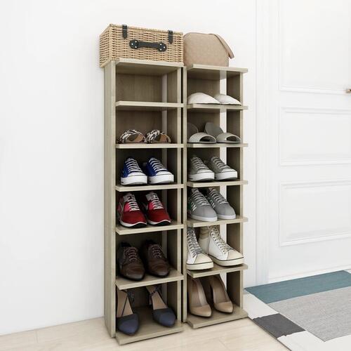 Skoskabe 2 stk. 27,5x27x102 cm sonoma-eg