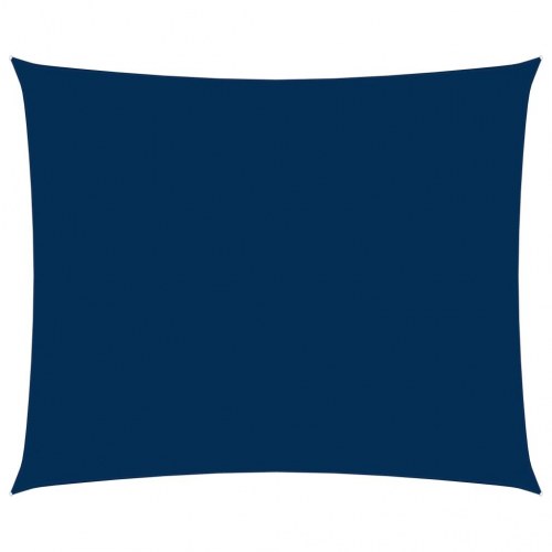 Solsejl 3 × 5 m - rektangulær, oxfordstof, blå