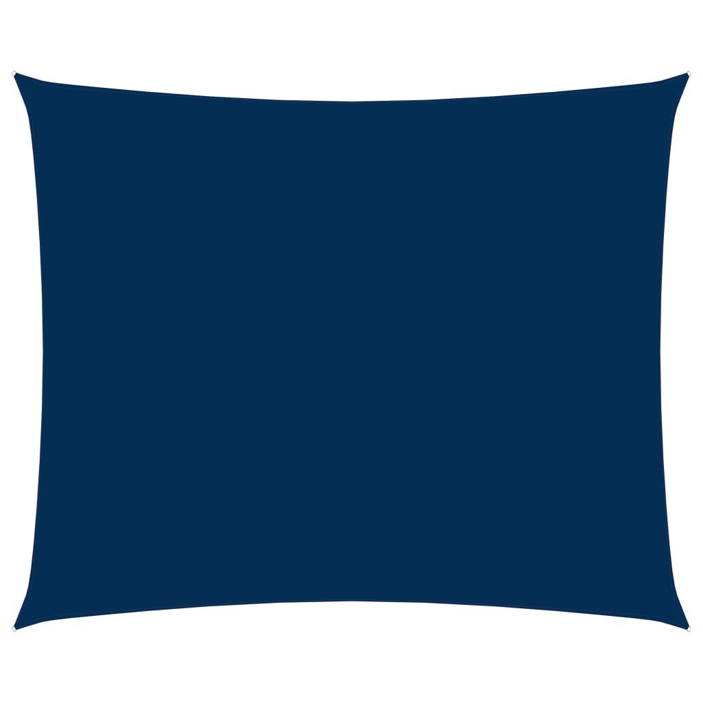 Solsejl 3 × 5 m - rektangulær, oxfordstof, blå billede