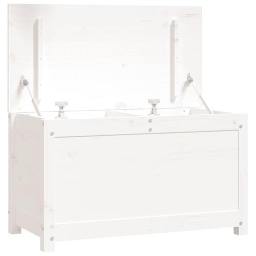 Opbevaringskasse 80x40x45,5 cm massivt fyrretræ hvid