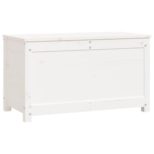 Opbevaringskasse 80x40x45,5 cm massivt fyrretræ hvid
