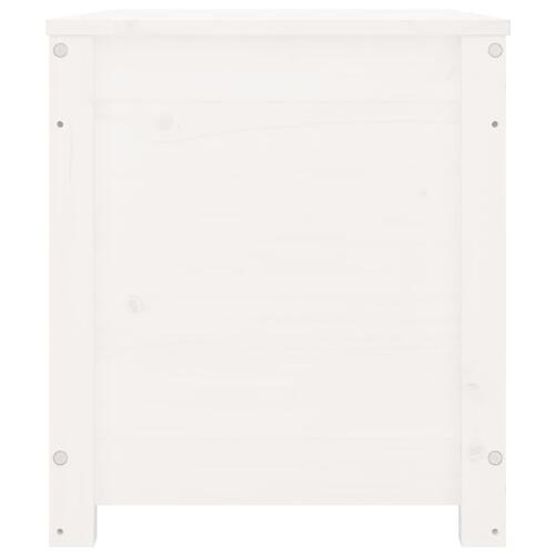 Opbevaringskasse 80x40x45,5 cm massivt fyrretræ hvid