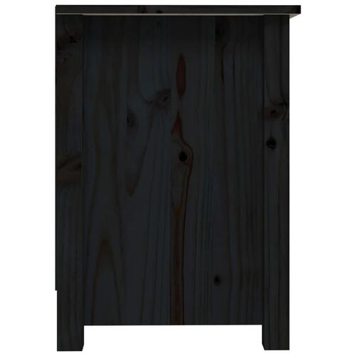 Tv-bord 70x36,5x52 cm massivt fyrretræ sort